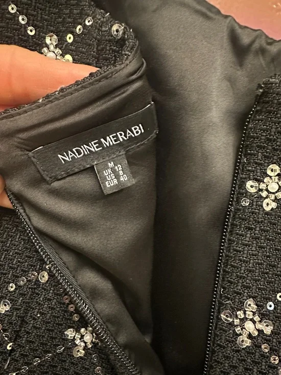 NADINE MERABI Sofia Sequin Cocktail Dress Size 12/Medium - Picture 8 of 8